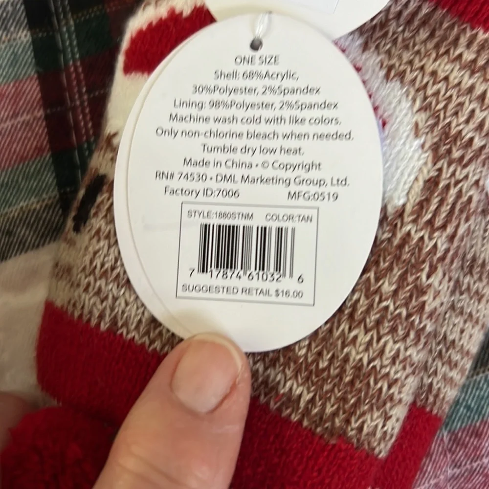 The sock monkey has rubber on the bottom for slip resistant.-Copy